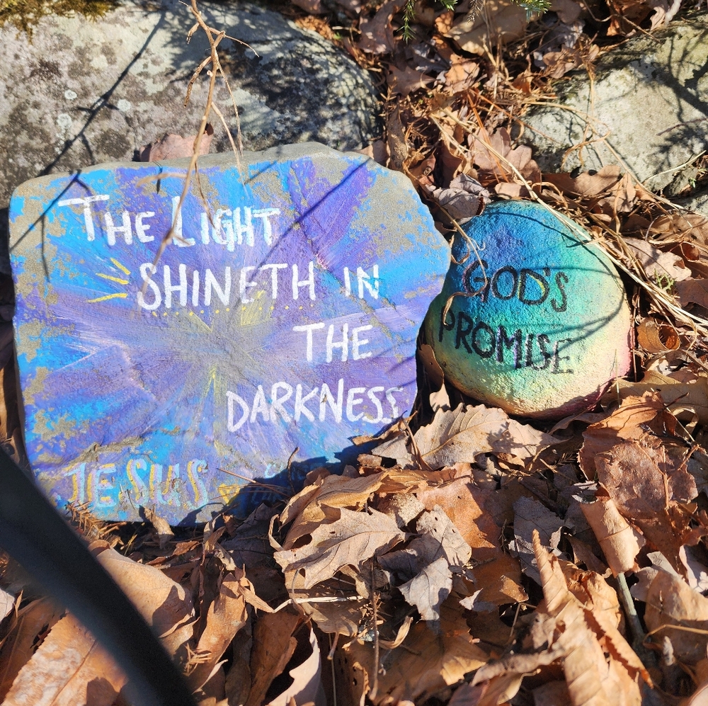 Colorful Painted Rocks with Inspirational Words - Picture 2 of 9